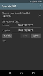 Override DNS (a DNS changer) 124-0 Apk for Android 2