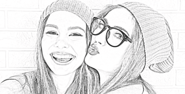 pencil sketch photo effect cover