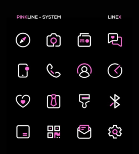 PinkLine Icon Pack :LineX Pink 5.1 Apk for Android 2