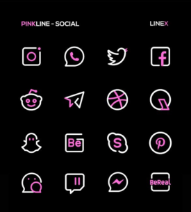 PinkLine Icon Pack :LineX Pink 5.1 Apk for Android 3