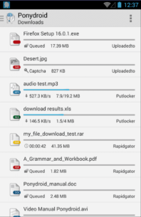 Ponydroid Download Manager 1.8.1 Apk for Android 1