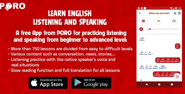 poro learn english cover