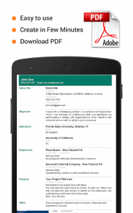 Professional Resume Maker & CV builder- PDF format (PRO) 1.0.9 Apk for Android 4