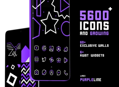 PurpleLine Icon Pack : LineX 5.1 Apk for Android 1