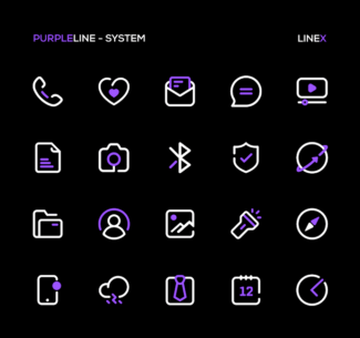 PurpleLine Icon Pack : LineX 5.1 Apk for Android 2