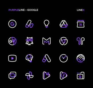 PurpleLine Icon Pack : LineX 5.1 Apk for Android 3