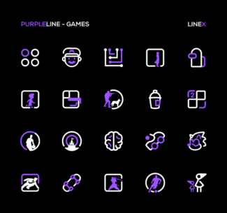 PurpleLine Icon Pack : LineX 5.1 Apk for Android 5