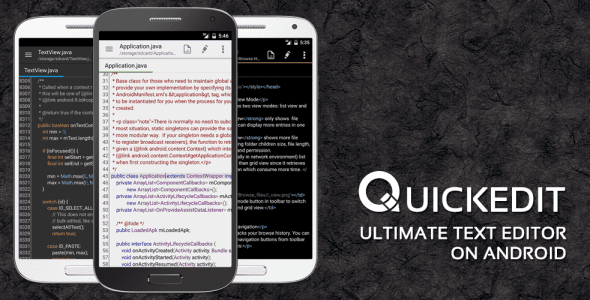 quickedit text editor pro android cover