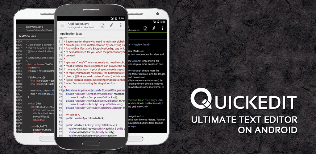 quickedit text editor pro android cover