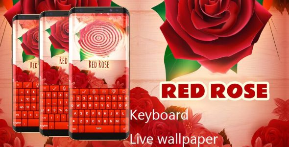 red rose keyboard full cover