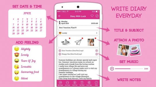 Secret Diary With Lock – Diary With Password (PRO) 2.0 Apk for Android 2