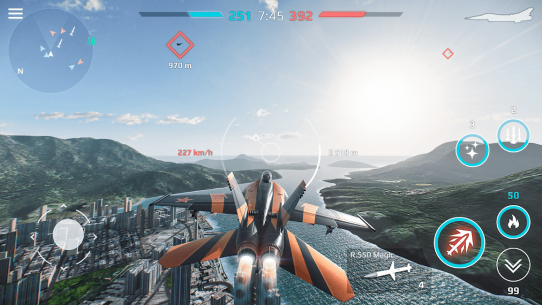 Sky Combat: war planes online simulator PVP 7.0 Apk + Data for Android 5