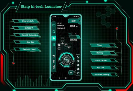 Strip Hi-tech Launcher 2021 App lock, Hitech theme 20.0 Apk for Android 1