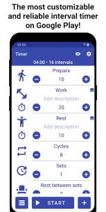 Tabata Timer: Interval Timer Workout Timer HIIT (PREMIUM) 5.1.0 Apk for Android 1