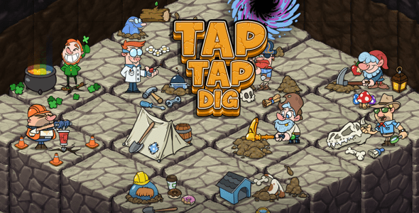 tap tap dig idle clicker game cover