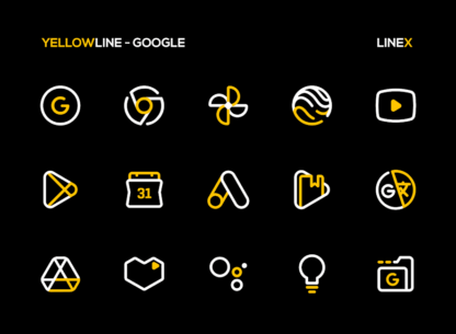 YellowLine Icon Pack : LineX 5.1 Apk for Android 3