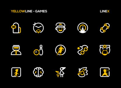 YellowLine Icon Pack : LineX 5.1 Apk for Android 5